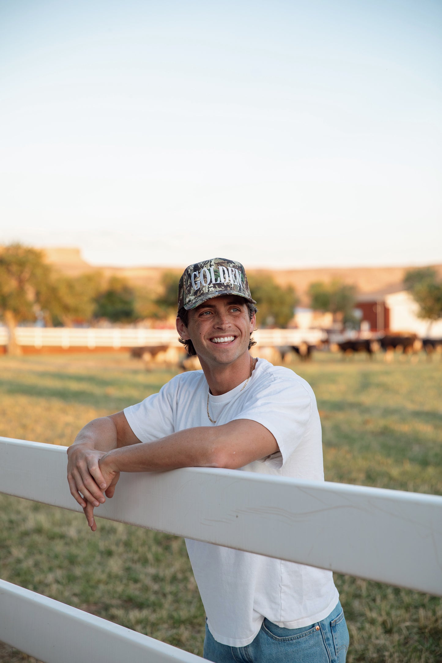Camo Mesh Golden Trucker Hat