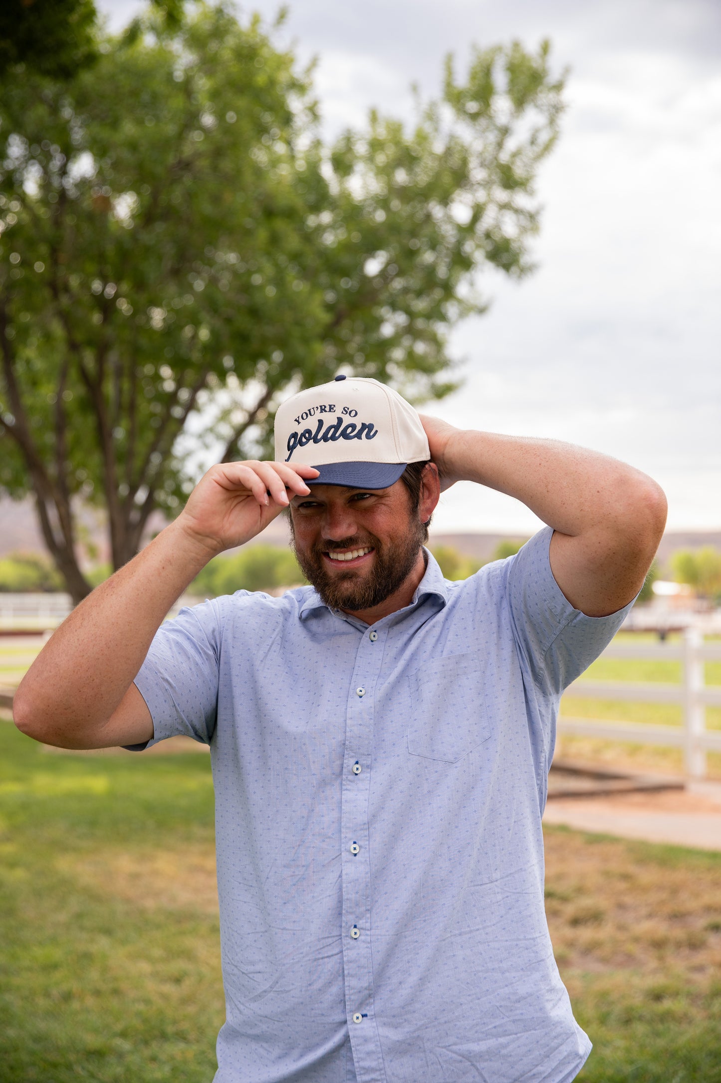 You're So Golden Trucker Hat - Navy
